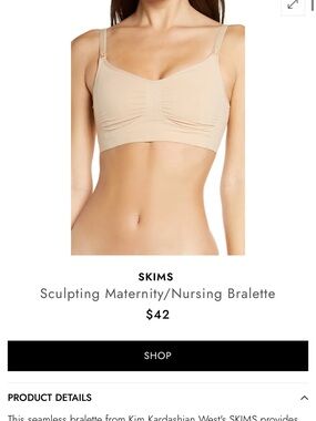 SKIMS Sculpting Maternity/Nursing Bralette - Nude Beige